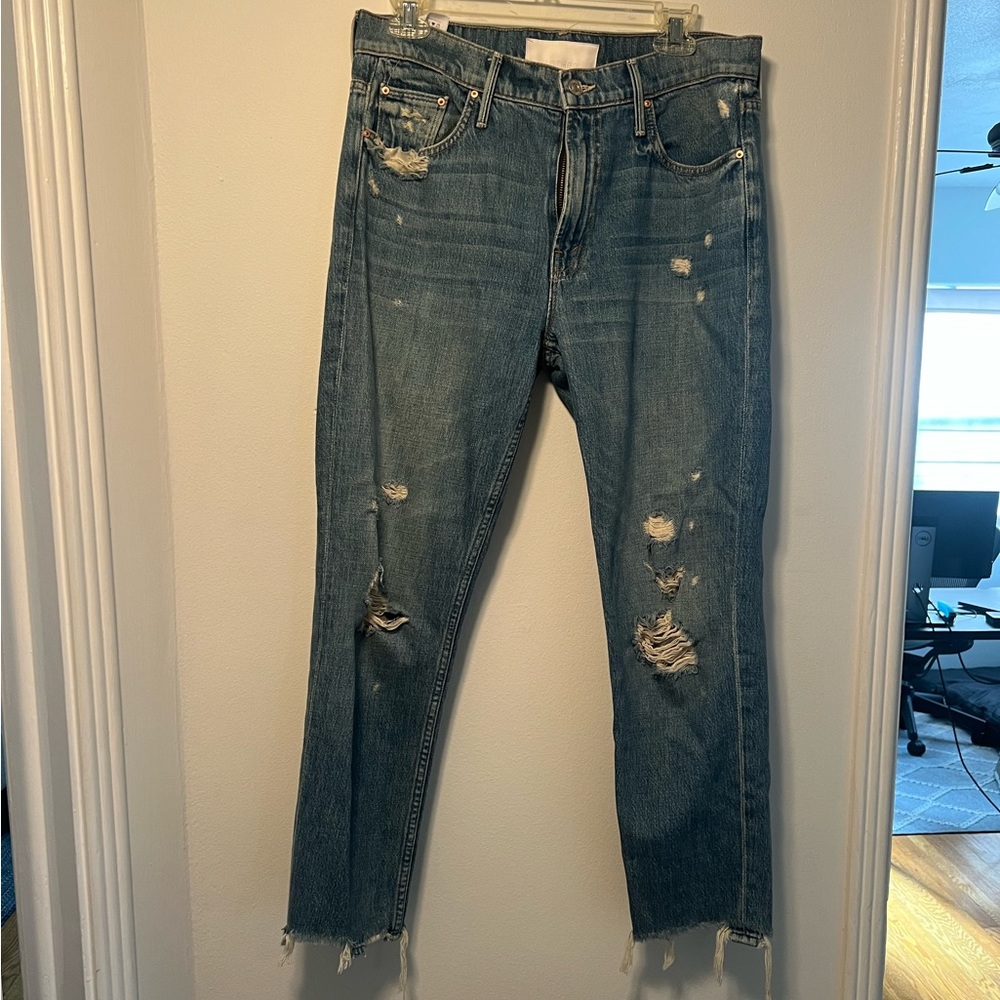 Mother distressed boyfriend jeans
